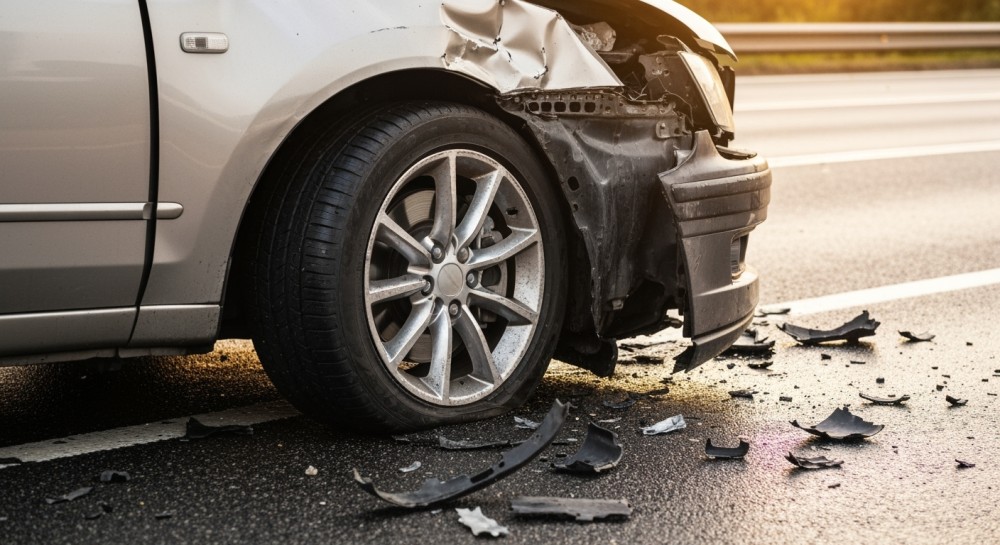 Kierowca stracił panowanie nad Skodą i wjechał w ogrodzenie w Iłowie-Osadzie